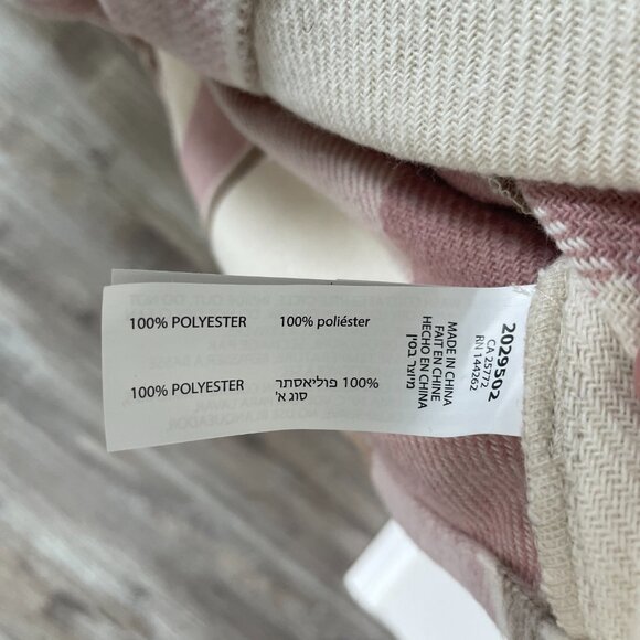 BLACK TAPE SHACKET JACKET PINK CREAM TAUPE PLAID BUTTON DOWN SIZE SMALL NWT - Picture 9 of 10